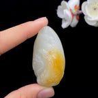 和田玉籽料【嗤吻】挂件（53.5g）