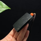 和田玉籽料黑青无事牌挂件（65.0g）