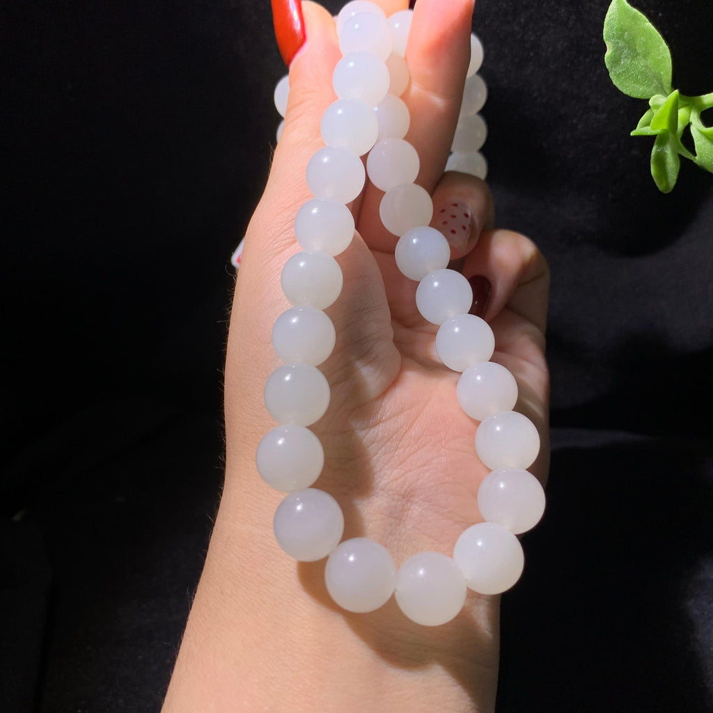 精品和田山料高冰白玉项链（101.3g）