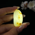 和田玉洒金皮青花底籽料吊坠籽（12.8g）