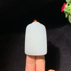 高品质和田羊脂白玉无事牌（52.6g）