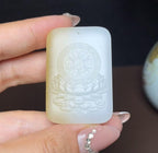 高品质和田玉糖白羊脂玉观音（38.6g）
