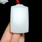 高品质和田玉羊脂白玉无事牌（68.5g）