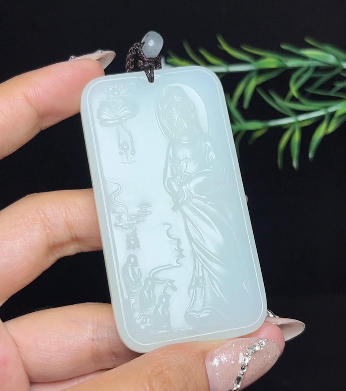 和田白玉观音悟道（60.2g）