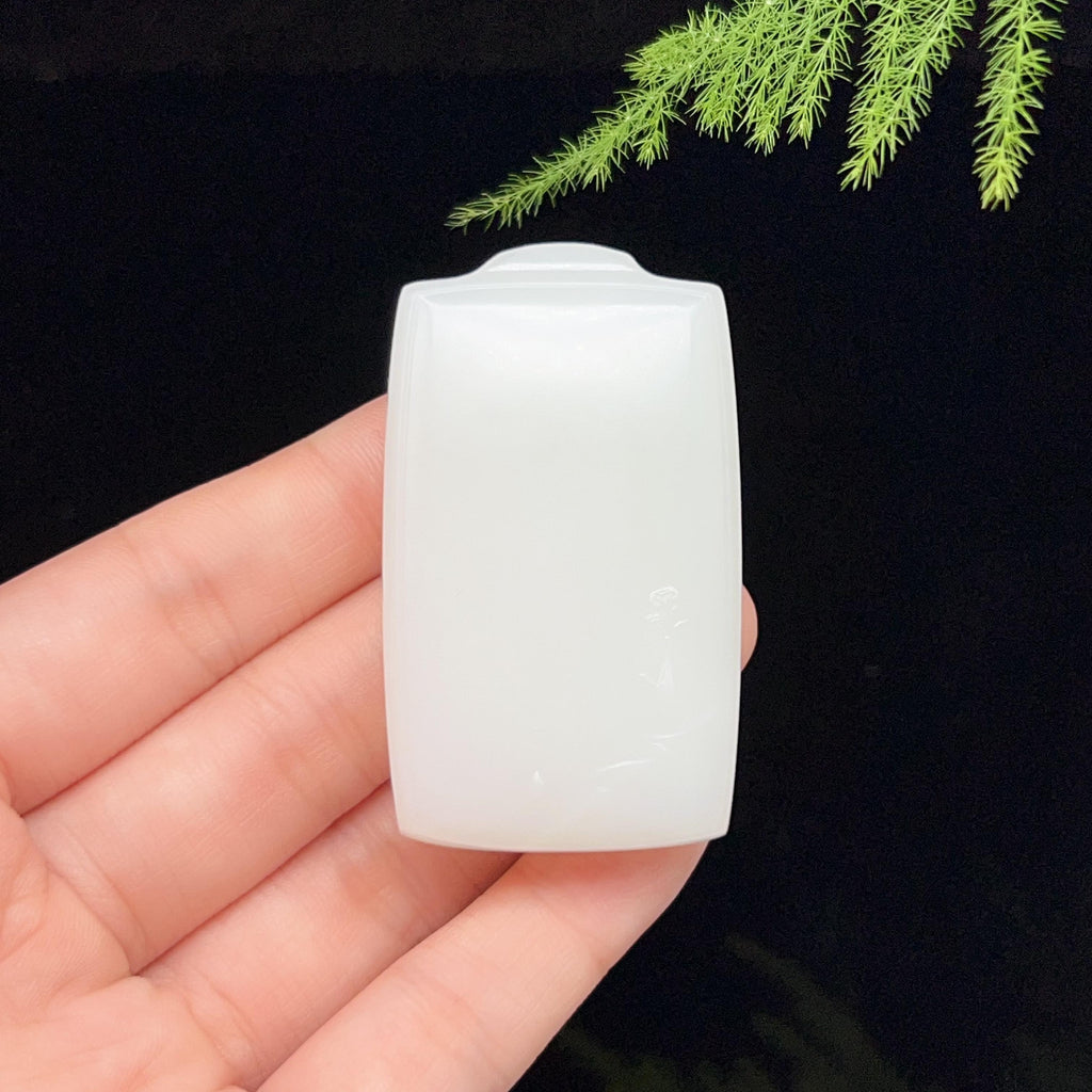 和田玉羊脂白玉无事牌（40.8g）