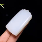 和田山料羊脂白玉无事牌（58.4g）