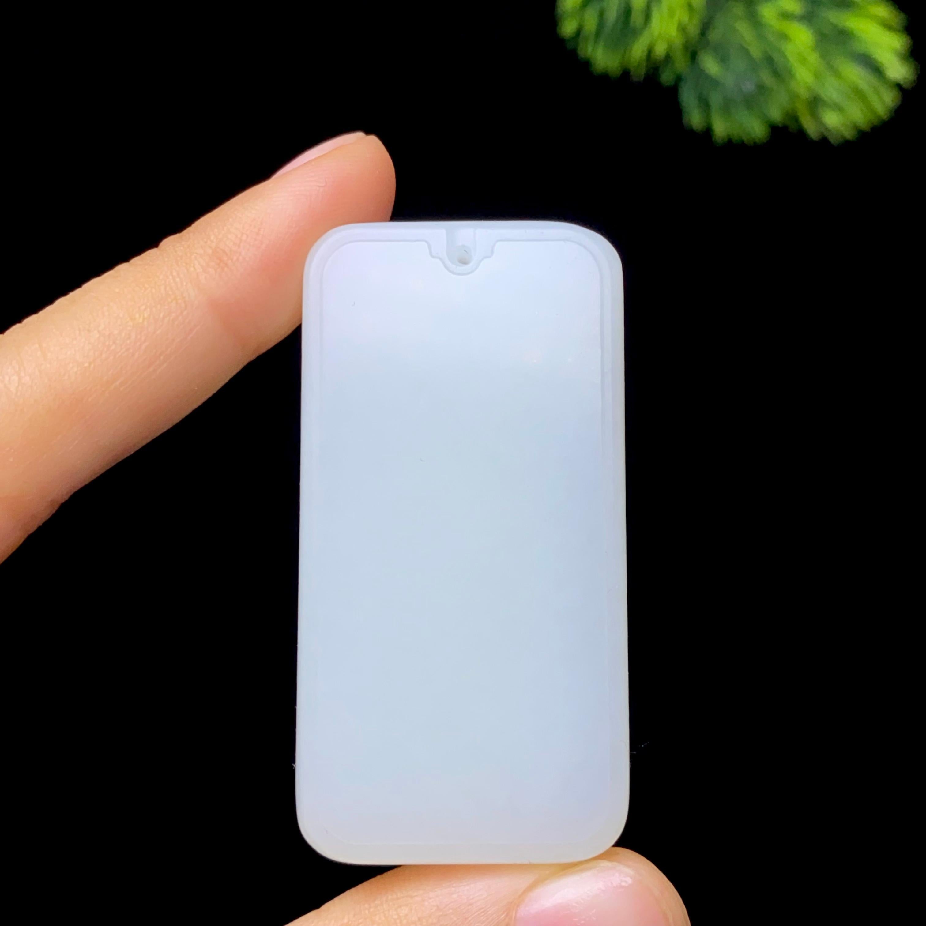 和田玉白玉无事牌（34.8g）