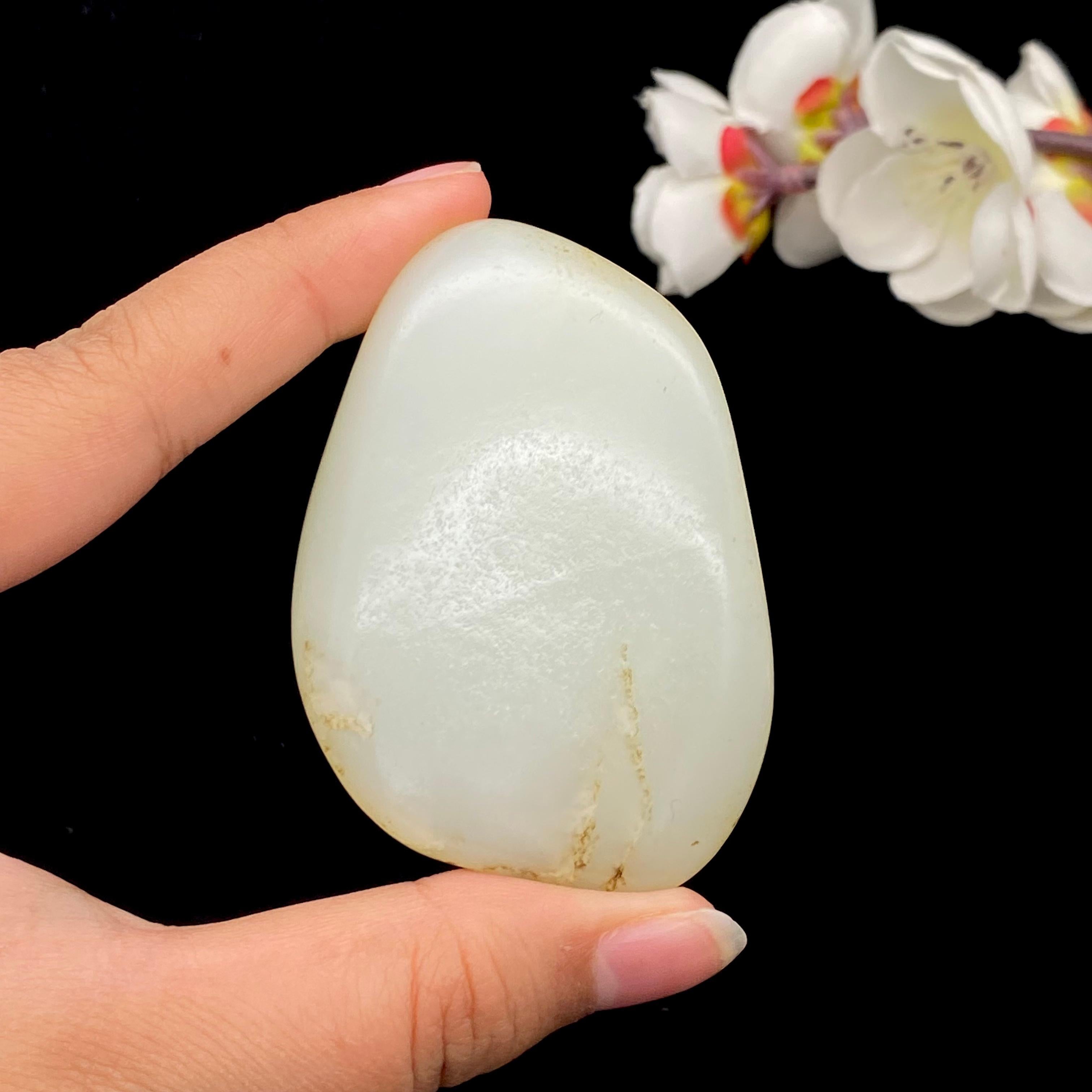 和田玉洒金皮籽料手把件（99.3g）