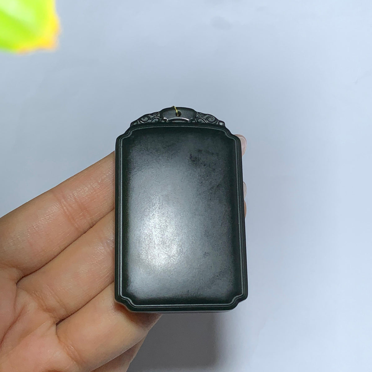 和田山料塔青一细无事牌挂件（61.4g）