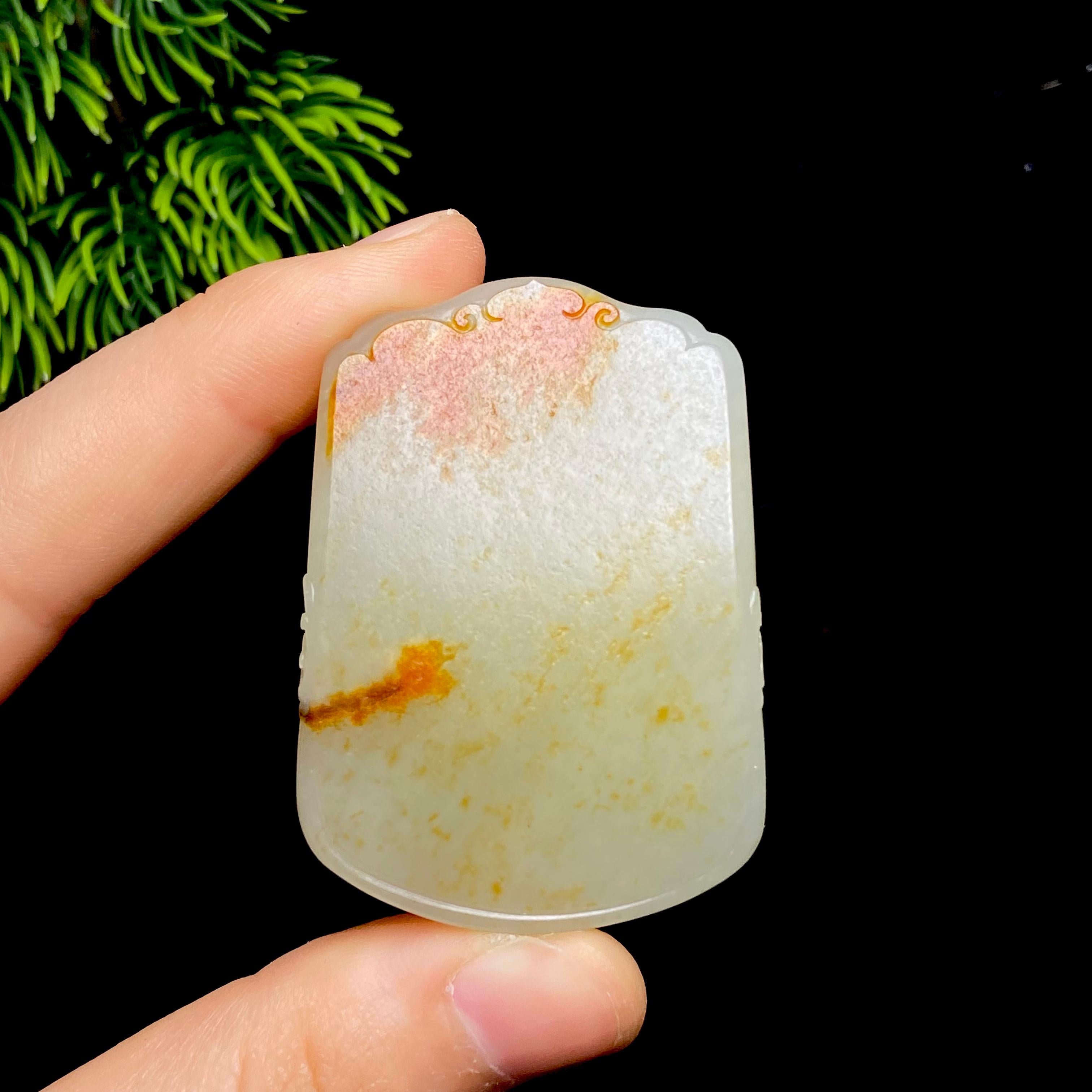 和田玉籽料无事牌（68.2g）