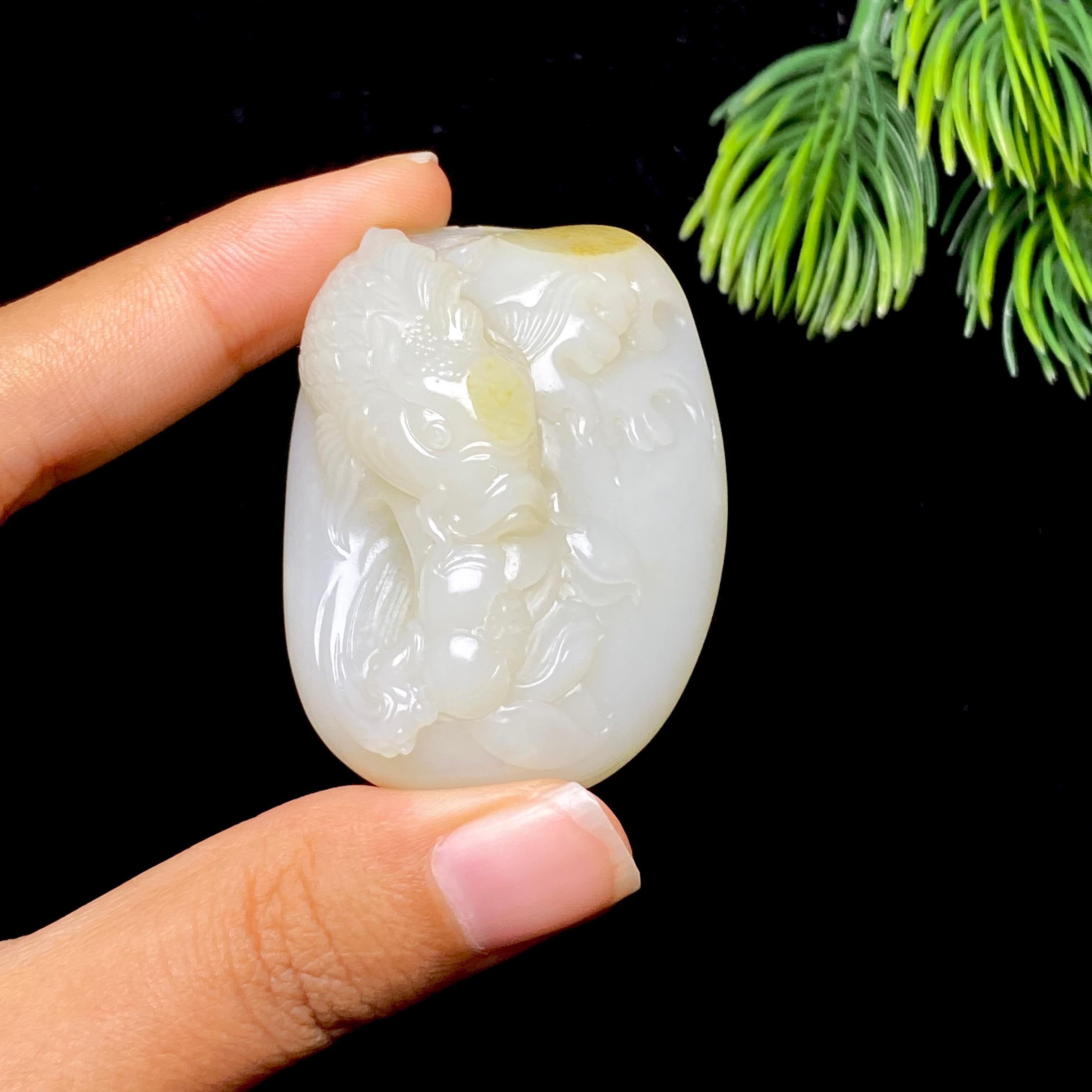 和田玉籽料龙行天下（66.2g）