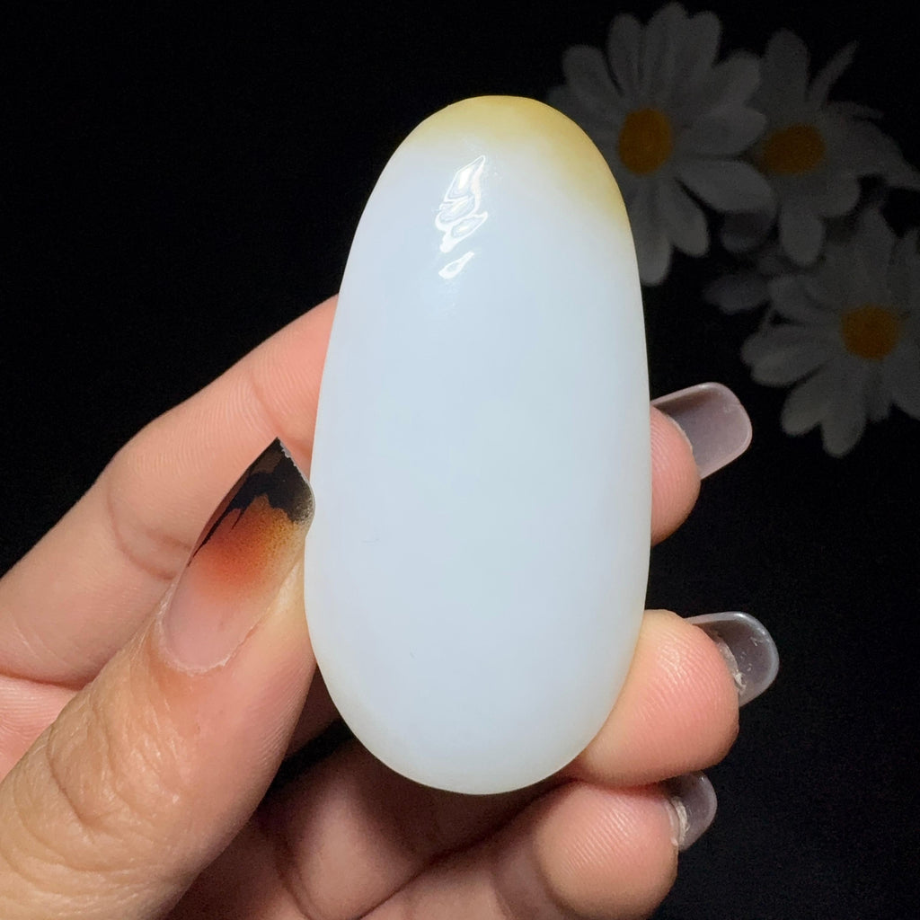 和田玉糖白大势至菩萨（40.6g）