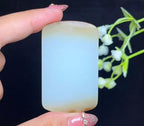 和田玉天地糖白平安无事牌（45.2g）