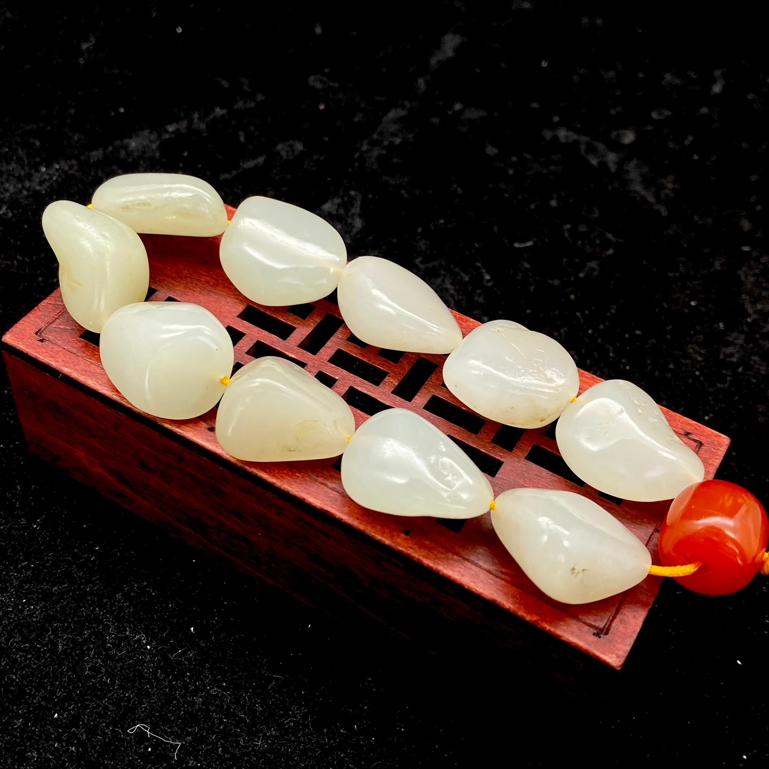 和田玉白玉【精品手串】（56.7g）