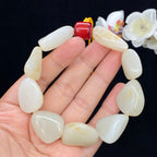 和田玉白玉带洒金皮籽料【精品手串】（77.3g）