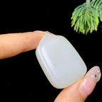 和田玉糖白无事牌（19.2g）