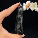 和田玉黑青籽料手把件（163.1g）