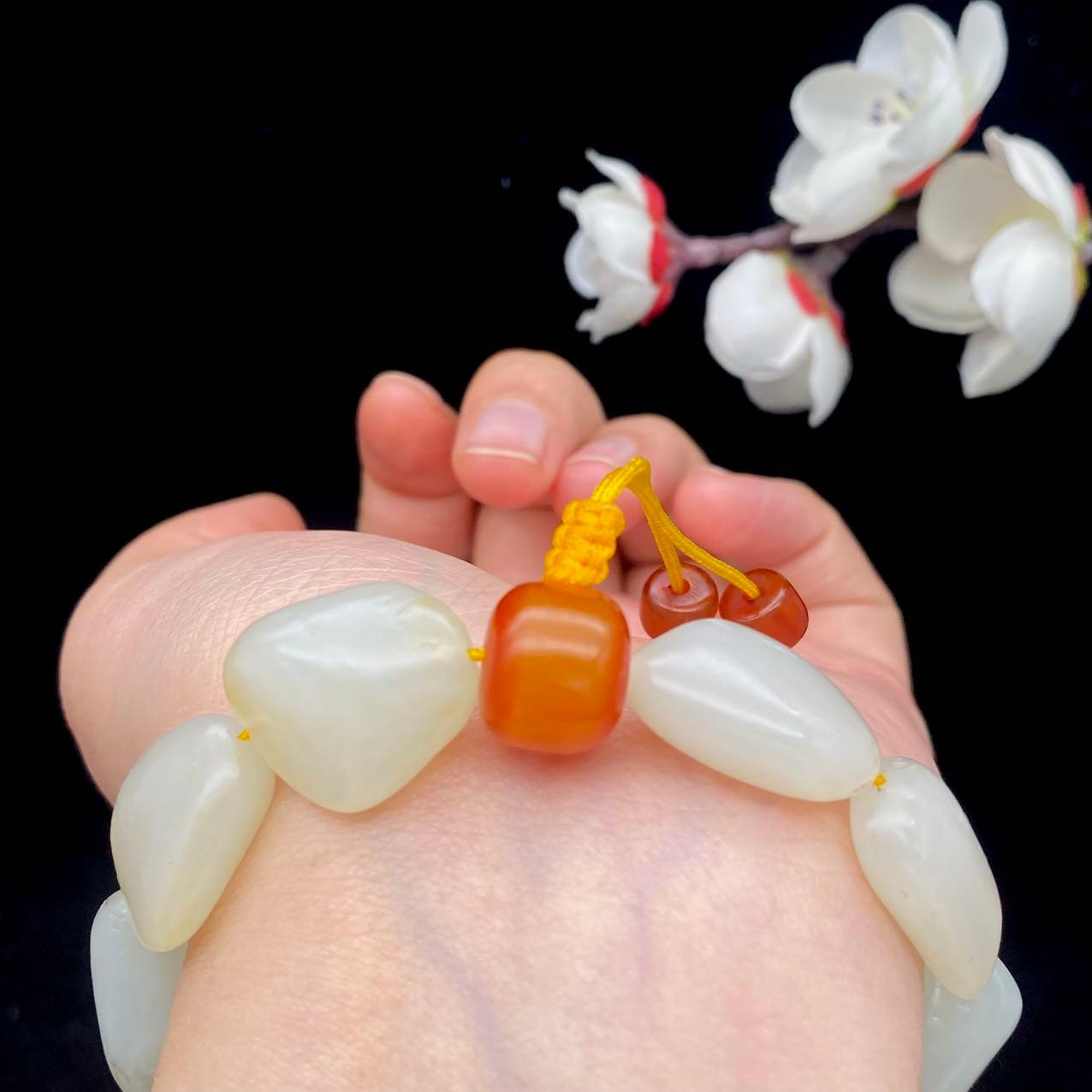 和田玉白玉籽料【精品手串】（43g）
