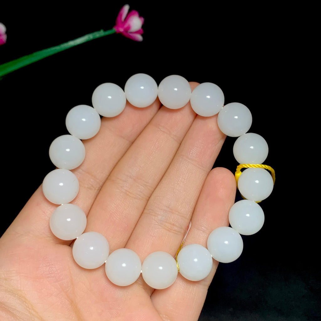 和田山料羊脂白玉手串（44.0g）