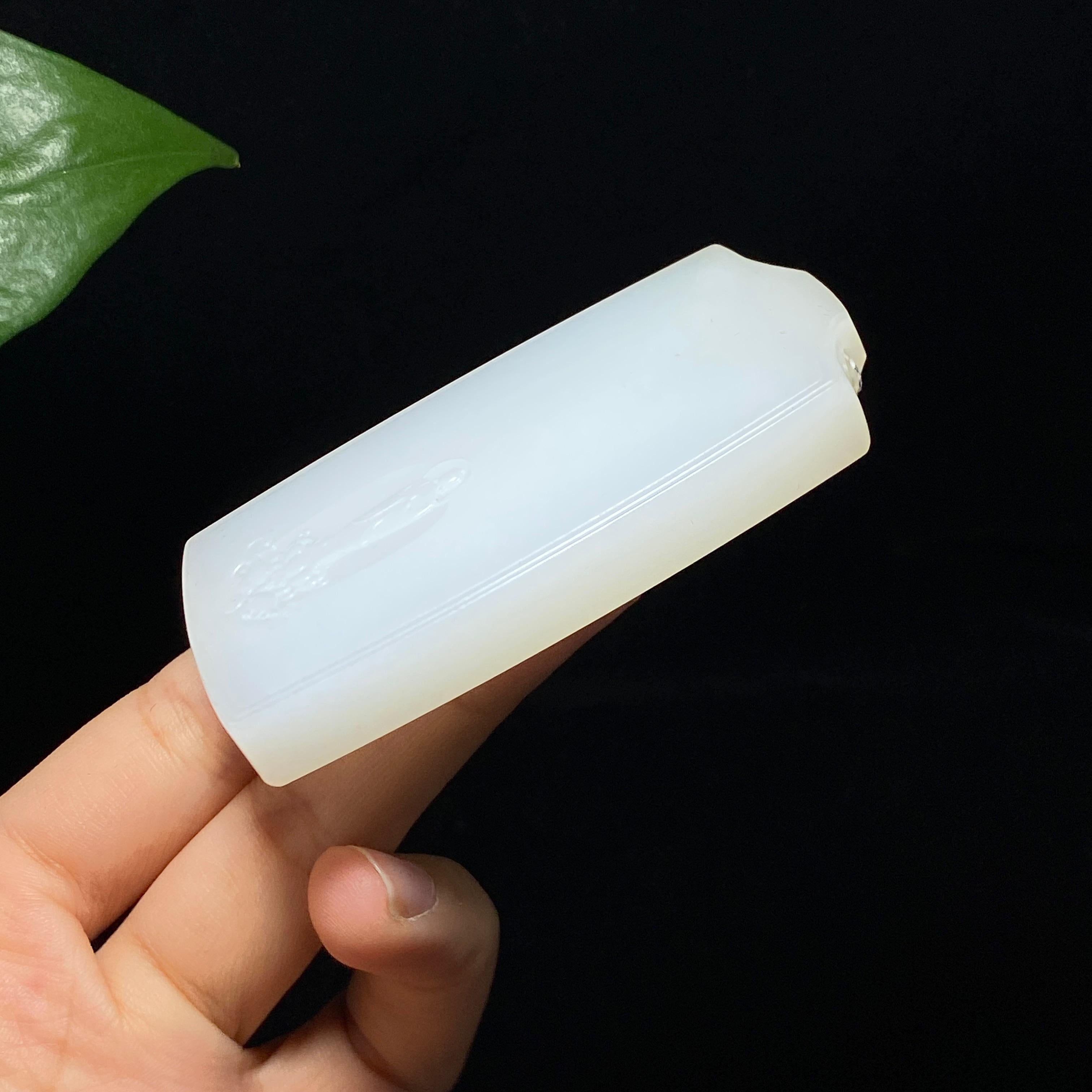 收藏级和田羊脂白玉无相佛无事牌（84.2g）
