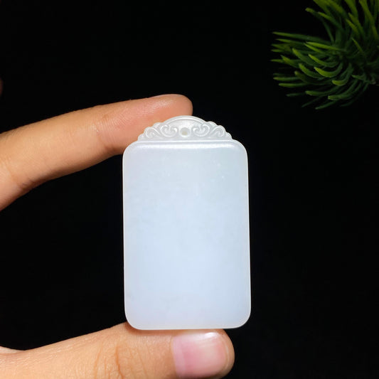 和田玉白玉平安无事牌（29.5g）
