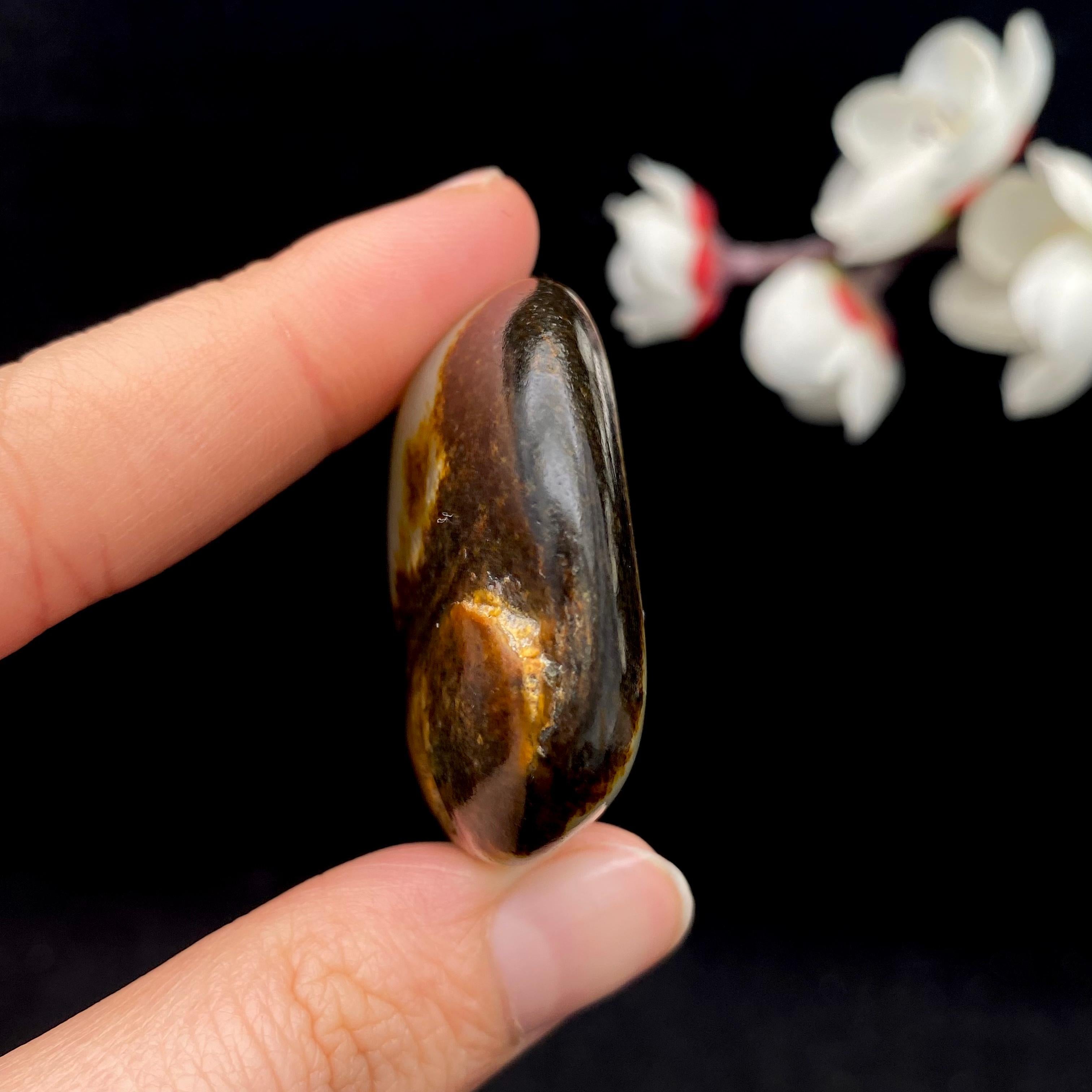 和田玉聚黑皮籽料（34.9g）