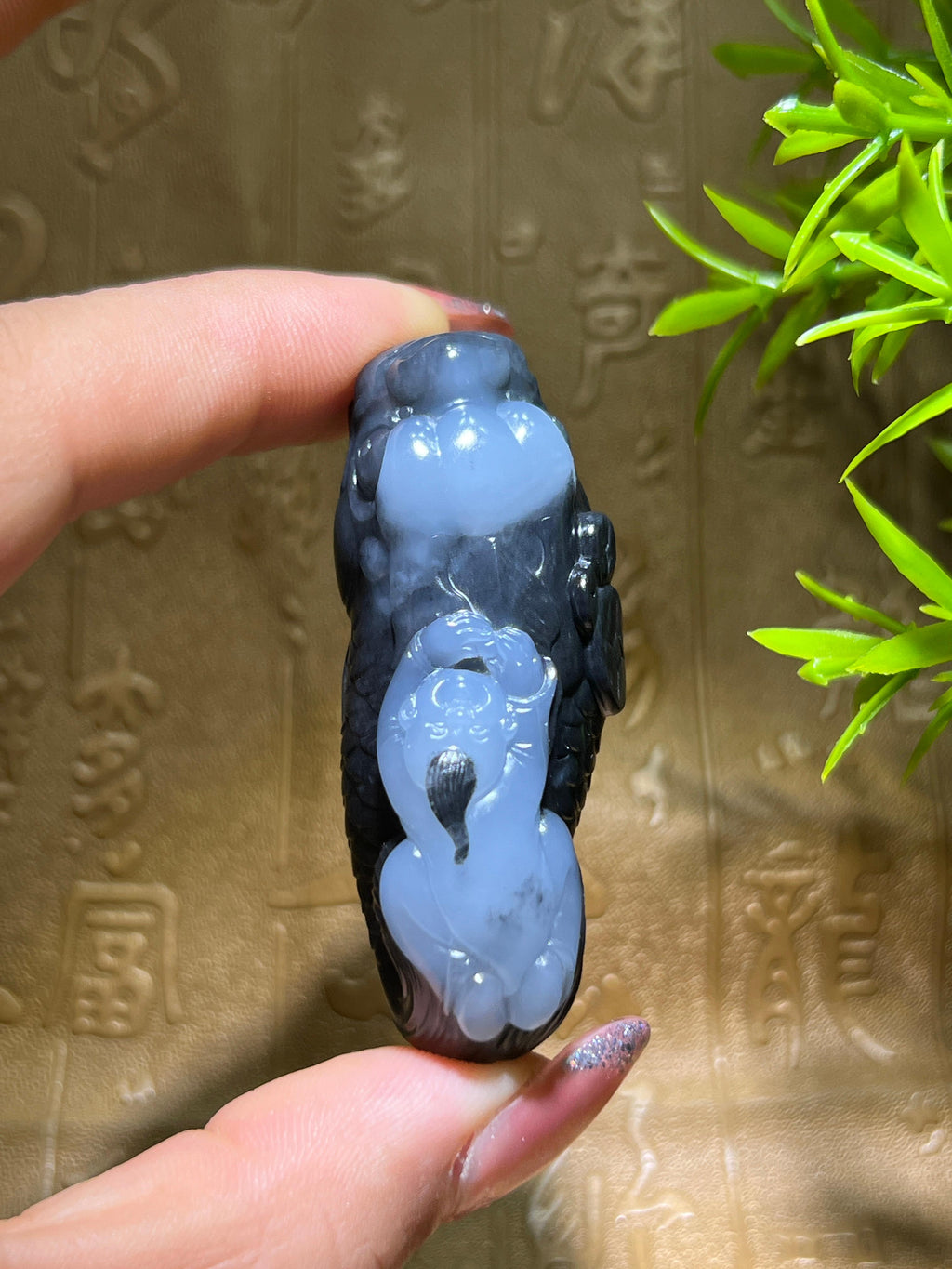 和田青花籽料渔翁得利（50.2g）
