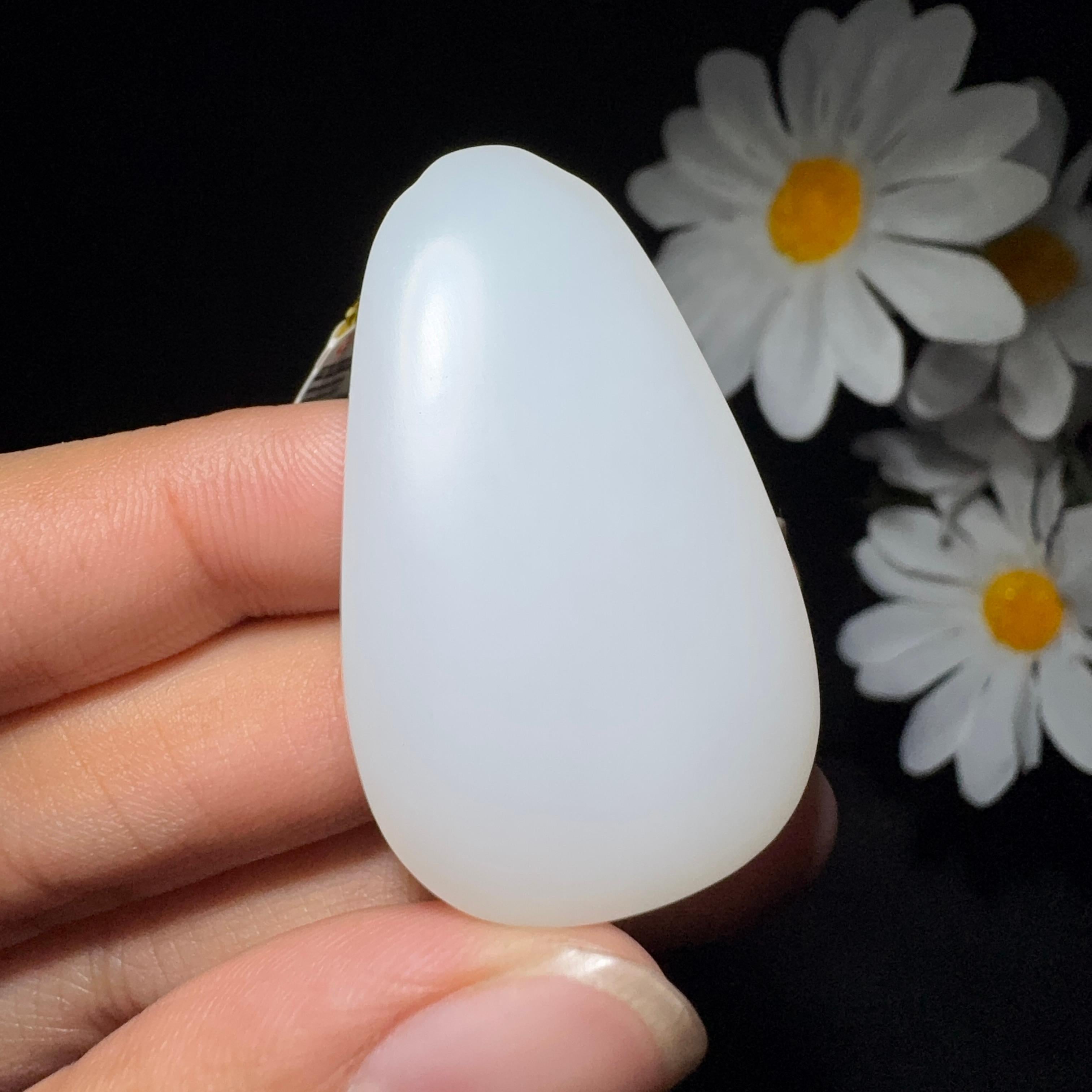 和田玉白玉水滴平安牌（20.0g）