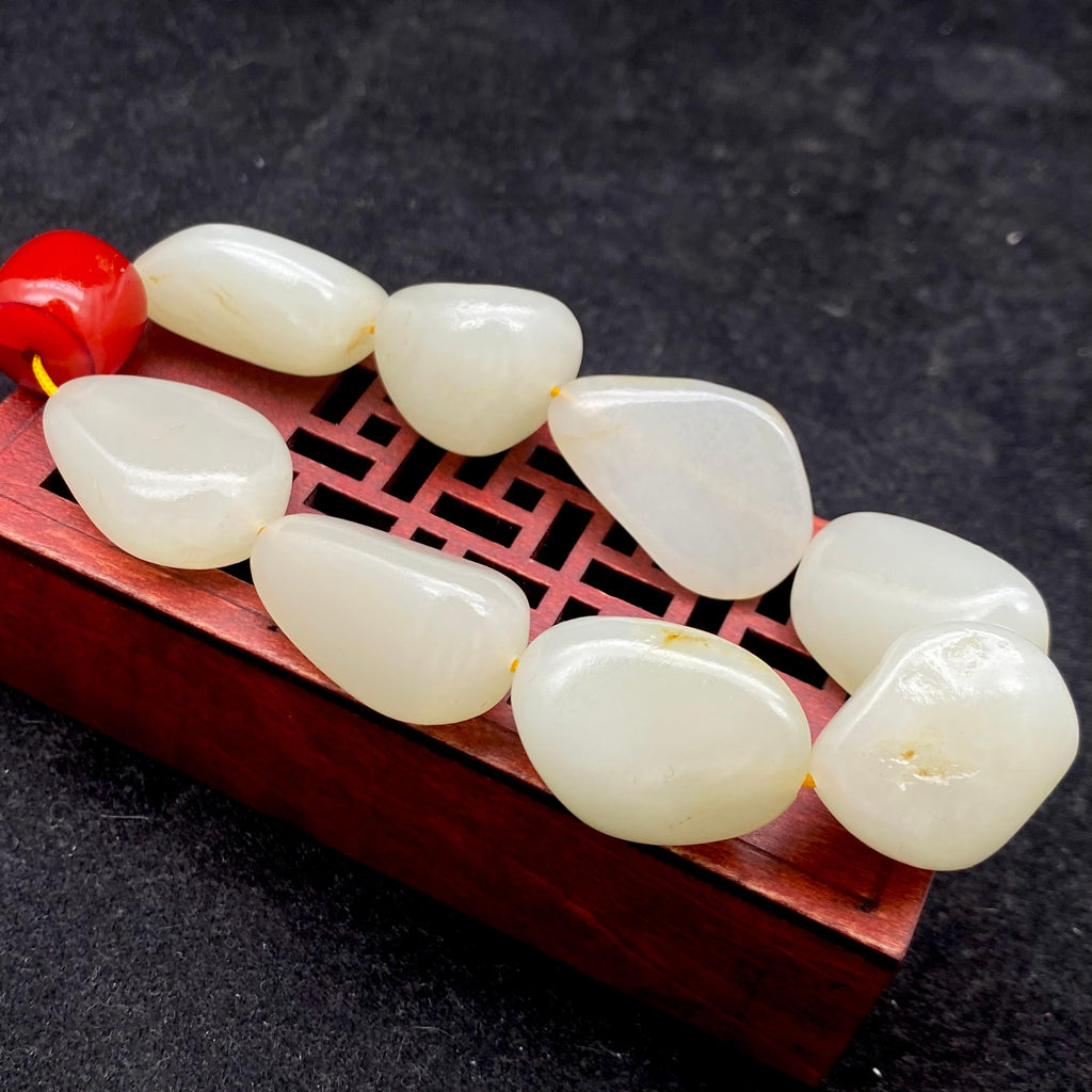 和田玉白玉【精品手串】（108.5g）