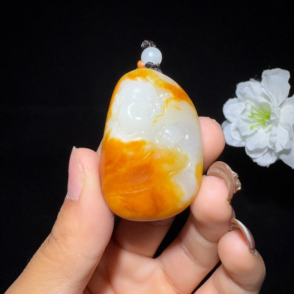 和田玉籽料收藏级挂件佛公（33.3g）