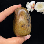 和田玉秋梨皮籽料手把件（233.5g）