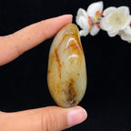 和田玉洒金皮籽料手把件（100g）