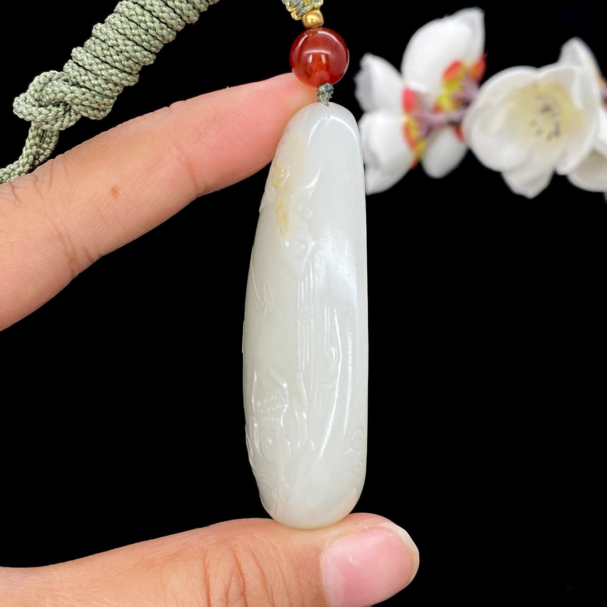 和田玉白玉籽料【观音牌】（59.8g）