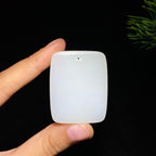 和田玉白玉无事牌（31.3g）