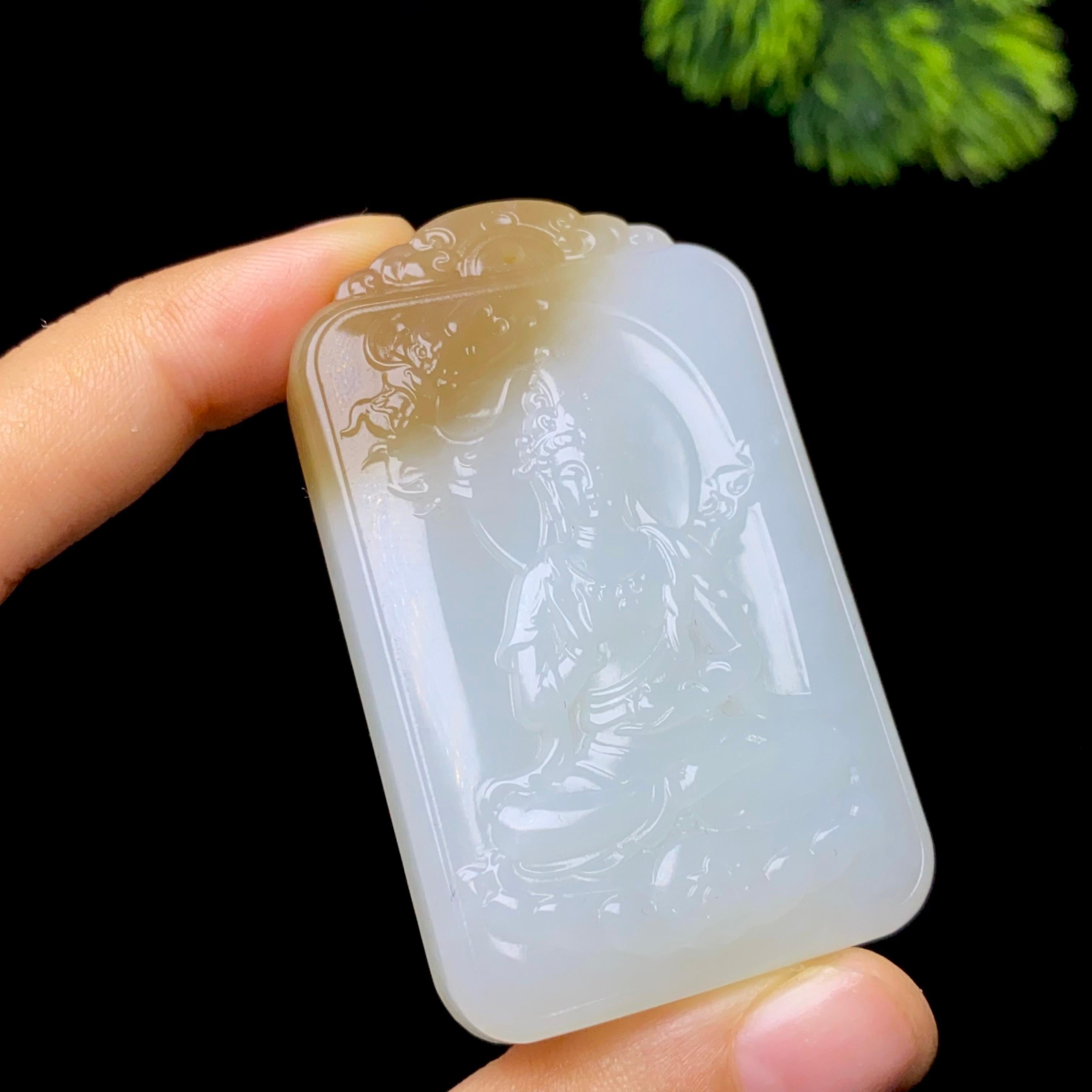 和田玉糖白观音（53.0g）