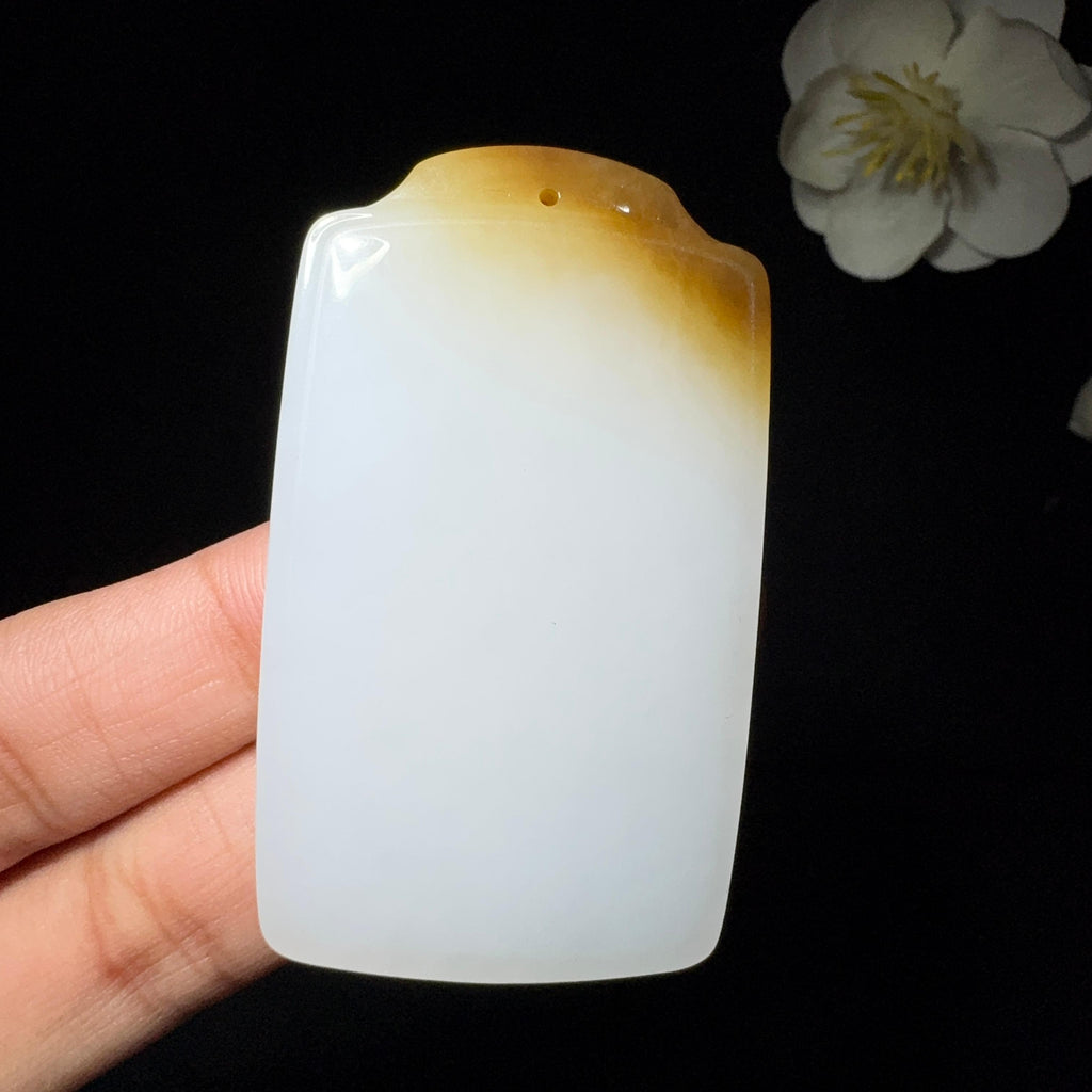 精品和田玉糖白平安牌（40.4g）