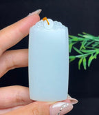 和田玉羊脂白玉平安无事牌（66.3g）