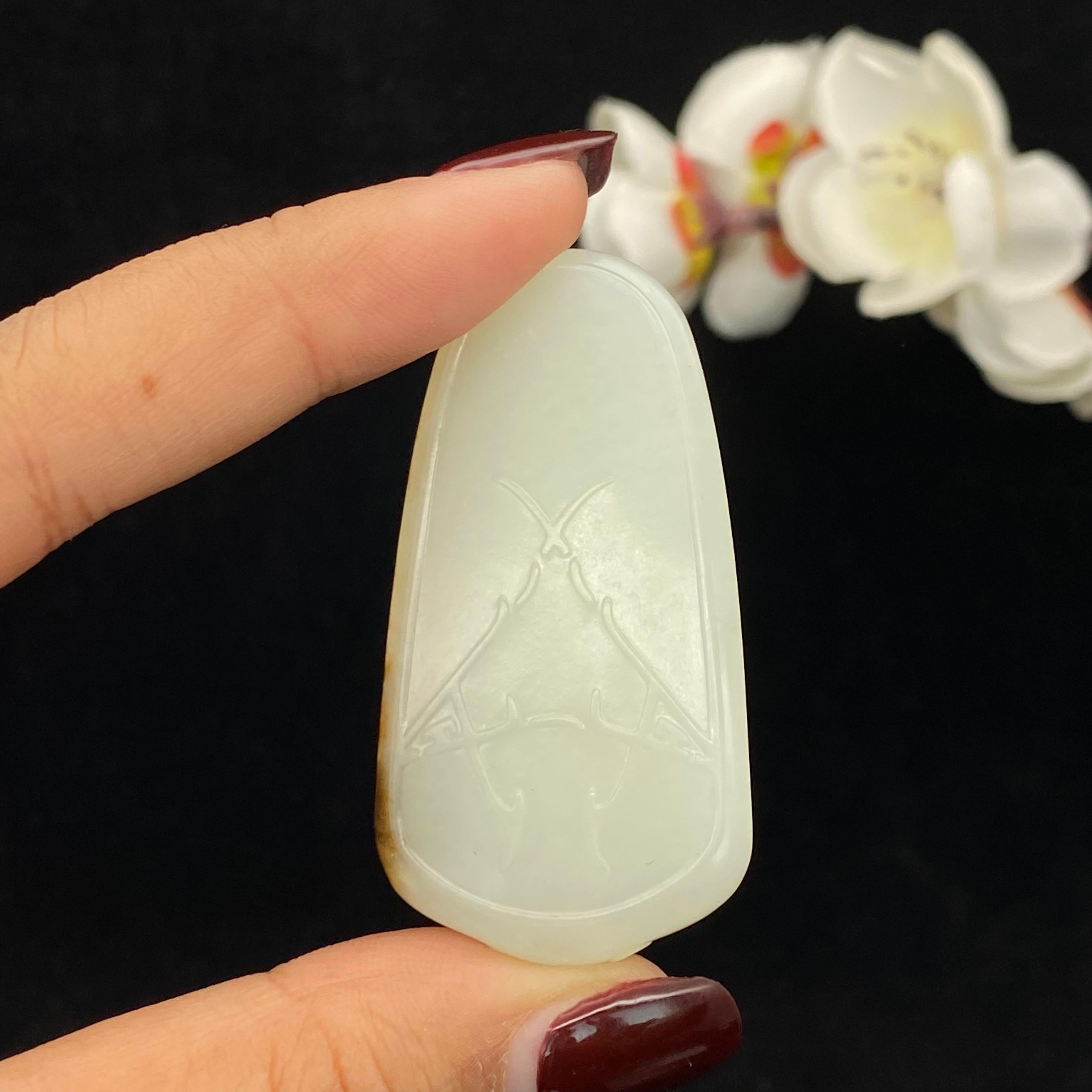 和田玉籽料【平安无事牌】（27.6g）