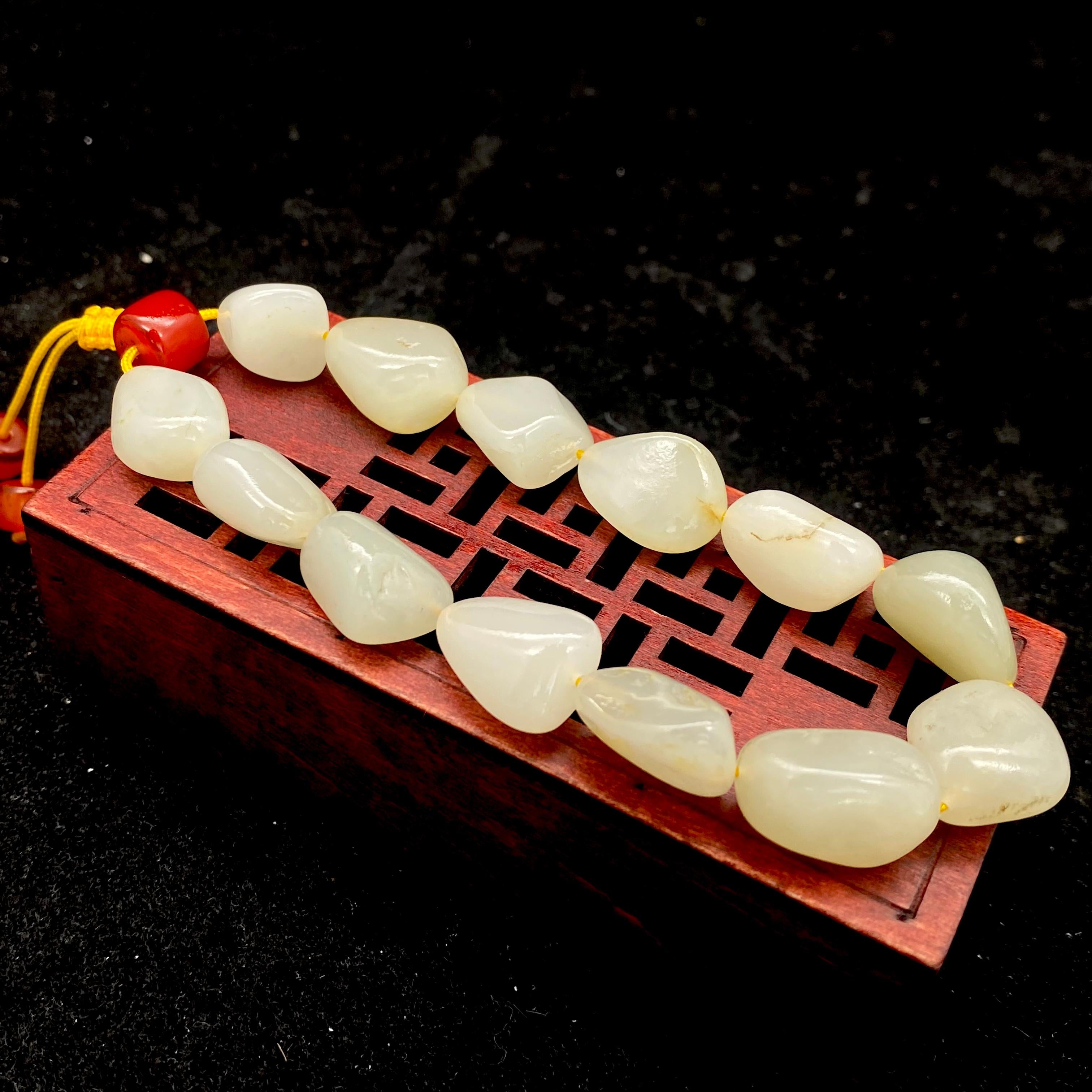 和田玉白玉【精品手串】（36.6g）