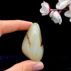 和田玉洒金皮籽料手把件（75g）