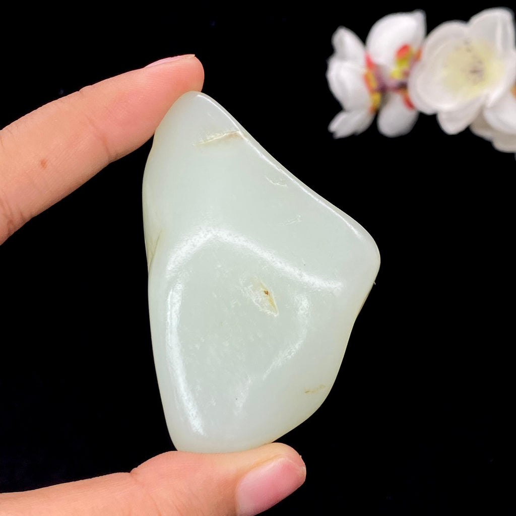 和田玉青白玉籽料手把件（89.3g）