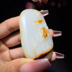 和田玉籽料挂件喜事连连（50.5g）