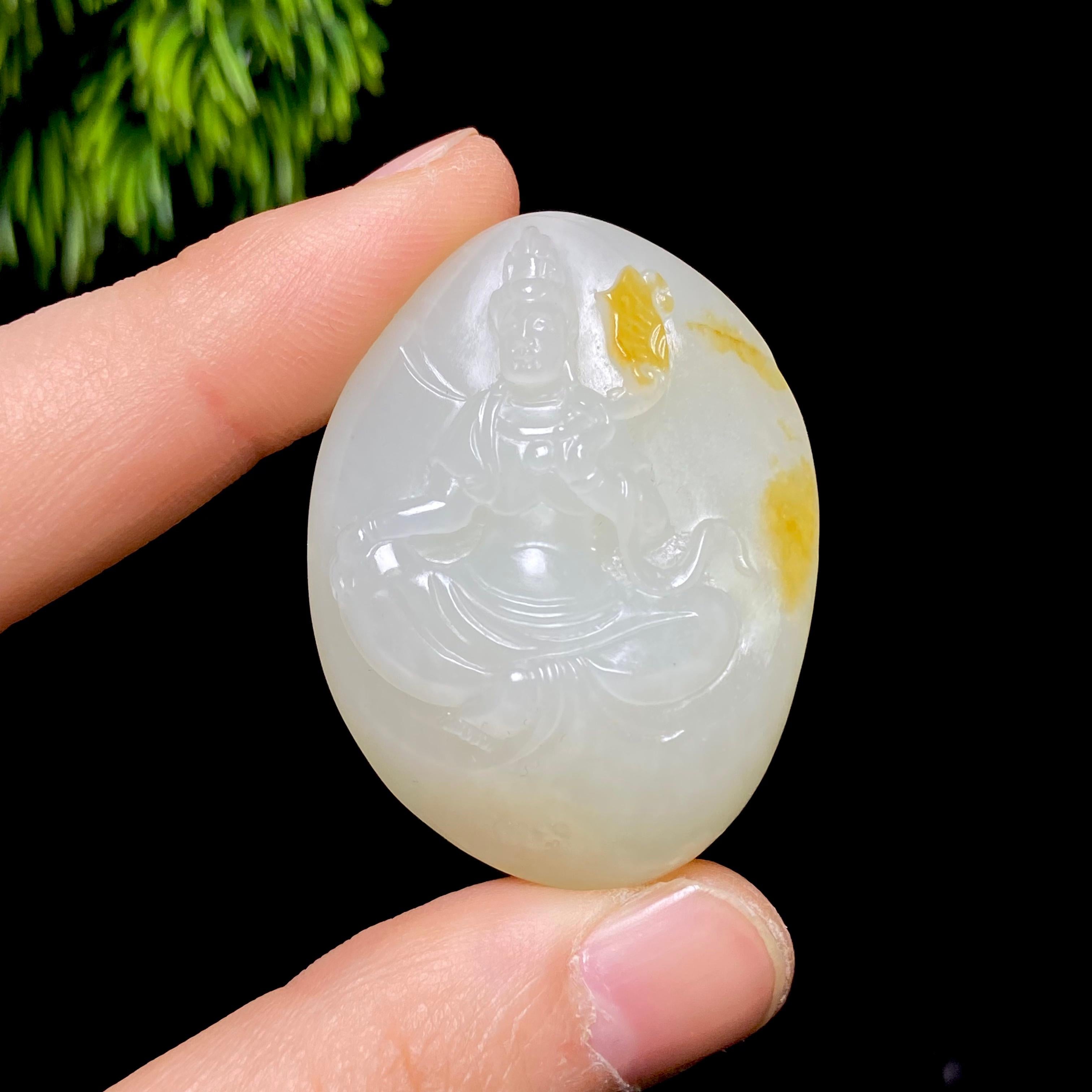 和田玉籽料观音（27.4g）