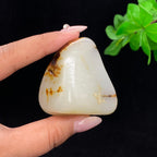 和田玉黄皮籽料手把件（91.3g）