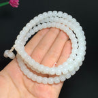 和田山流水羊脂白玉 108 颗项链（62.4g）