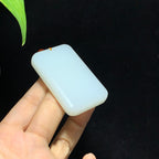 和田山料羊脂白玉无事牌（67.8g）