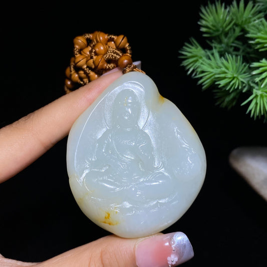 和田玉籽料观音（95.2g）