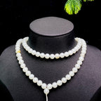 和田玉籽料圆珠项链（88.0g）