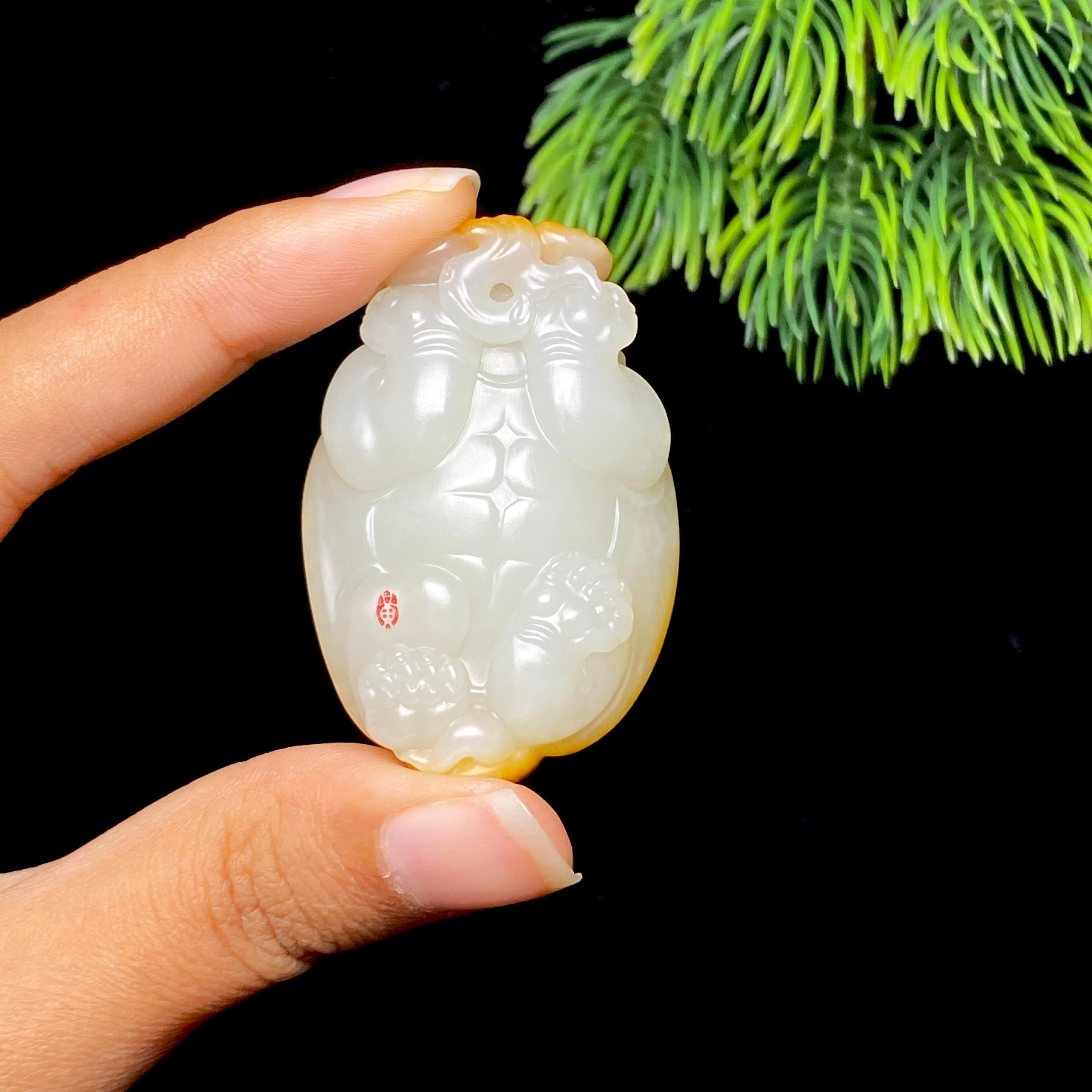 和田玉籽料龙龟（39.5g）