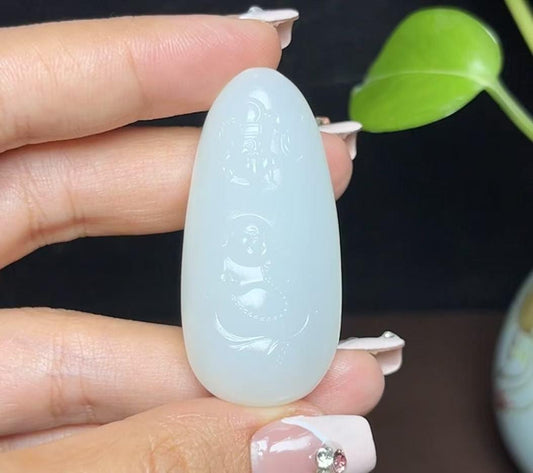 和田羊脂玉【人财两旺】，（22.8g）